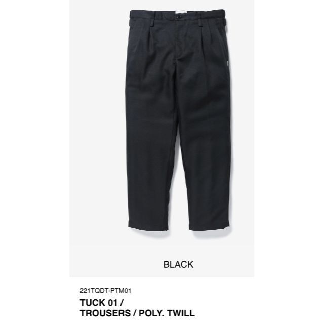 W)taps - BLACK M 22SS WTAPS TUCK 01 / TROUSERS /の通販 by og's ...