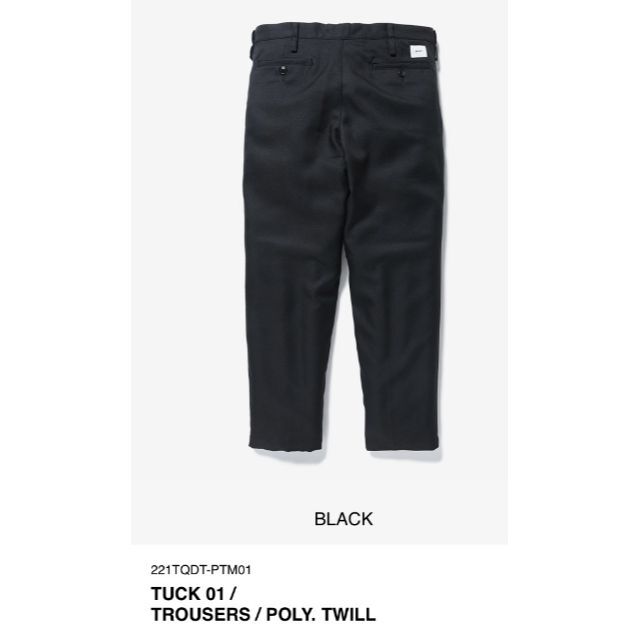 W)taps - BLACK M 22SS WTAPS TUCK 01 / TROUSERS /の通販 by W)taps - BLACK M 22SS WTAPS TUCK 01 / TROUSERS /の通販 by