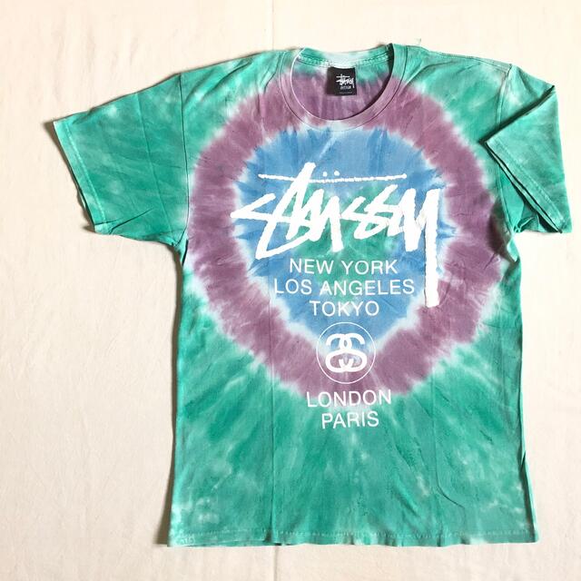 [人気] Stussy　メキシコ製　デカロゴ　アーチ　地球　WORLD WIDE