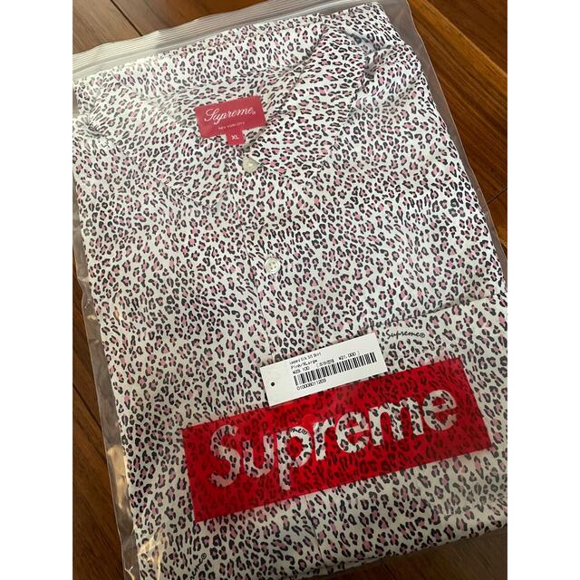 XL Supreme Leopard Silk S/S Shirt ピンク 1