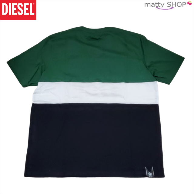 DIESEL(ディーゼル)の12 DIESEL 半袖TシャツGREEN WHITE BLACK 2XL 新品 メンズのトップス(Tシャツ/カットソー(半袖/袖なし))の商品写真