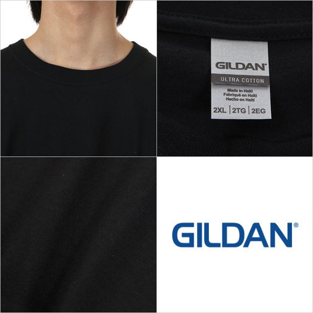 GILDAN(ギルタン)の【新品】ギルダン Tシャツ 2XL 黒 メンズ 半袖 無地 大きいサイズ メンズのトップス(Tシャツ/カットソー(半袖/袖なし))の商品写真