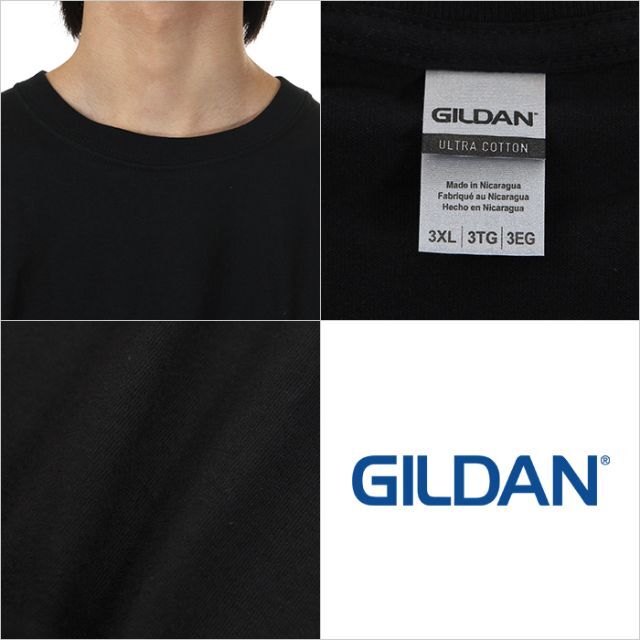 GILDAN(ギルタン)の【新品】ギルダン Tシャツ 3XL 黒 メンズ 半袖 無地 大きいサイズ メンズのトップス(Tシャツ/カットソー(半袖/袖なし))の商品写真