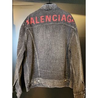 バレンシアガ(Balenciaga)の【ろーき様専用】バレンシアガ　ウォッシュデニムジャケット　バックロゴ(Gジャン/デニムジャケット)