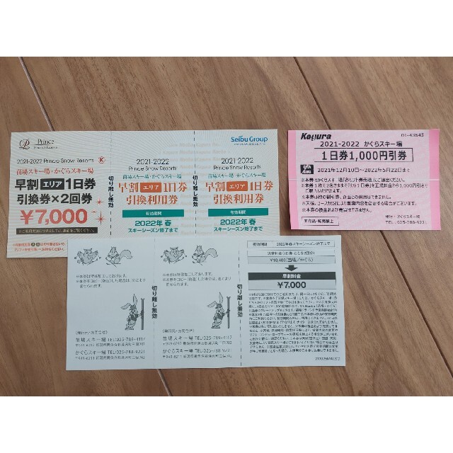 お得な情報満載施設利用券かぐらスキー場1日券引換券×2回券 の2枚セット komisija-rrbih.org