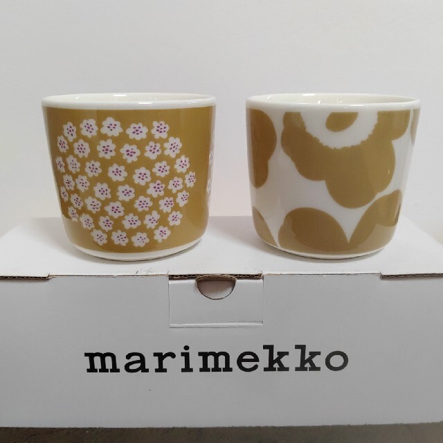 新品　マリメッコ　ロッキ　marimekko ラテマグ　ベージュ　2個