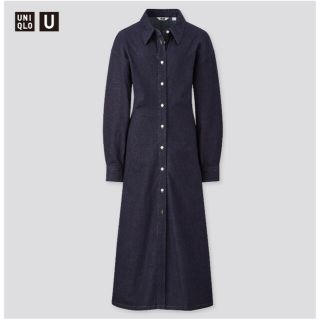 ユニクロ(UNIQLO)のデニムロングシャツワンピース　ユニクロユー　UNIQLO U(ロングワンピース/マキシワンピース)