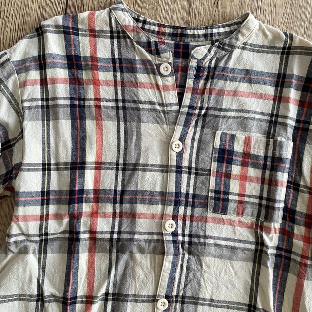 BREEZE(ブリーズ)のBREEZE 麻チェックシャツ キッズ/ベビー/マタニティのキッズ服男の子用(90cm~)(Tシャツ/カットソー)の商品写真