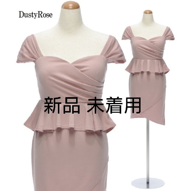 新品 Dress line ペプラム ワンピース ドレス レディースのワンピース(ひざ丈ワンピース)の商品写真