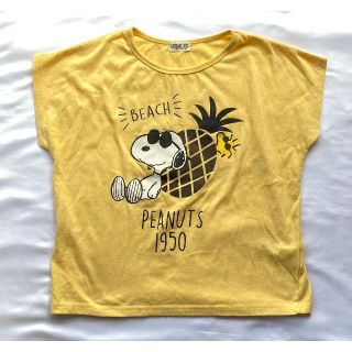 ピーナッツ(PEANUTS)の【ユーズド】【キッズ１４０】ピーナッツ　スヌーピーＴシャツ　イエロー(Tシャツ/カットソー)