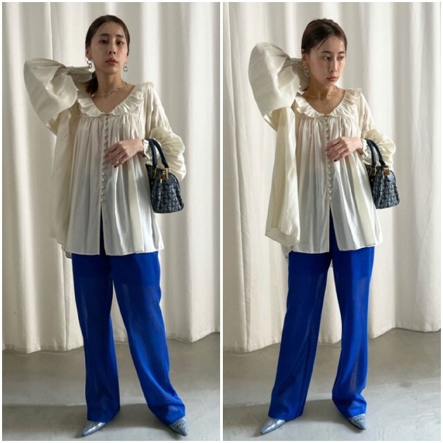 Ameri VINTAGE - AmeriVINTAGE新作完売品SHEER KNIT BASIC パンツの Ameri VINTAGE - AmeriVINTAGE新作完売品SHEER KNIT BASIC パンツの