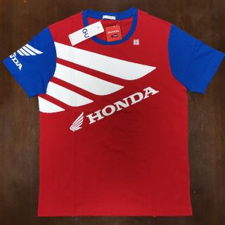 ジーユー(GU)の[未使用品] GU×HONDA Tシャツ レッド/ブルー Sサイズ(Tシャツ/カットソー(半袖/袖なし))