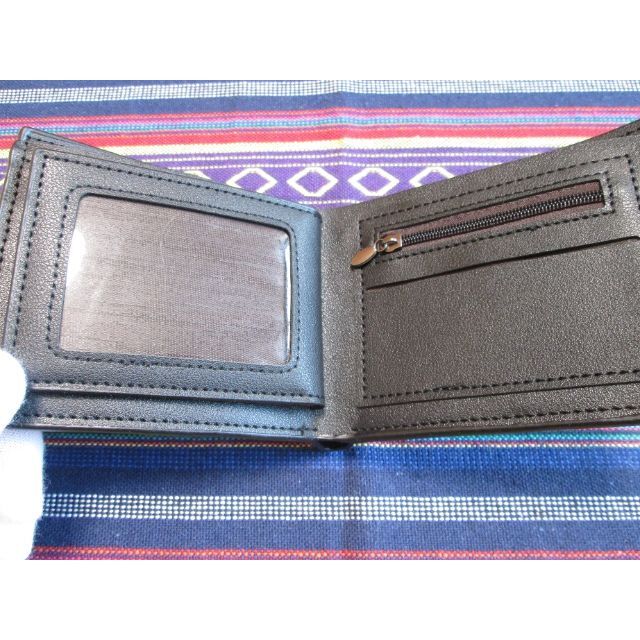 財布 二つ折り財布 PUレザー メンズ 韓流 格子柄 メンズのファッション小物(折り財布)の商品写真