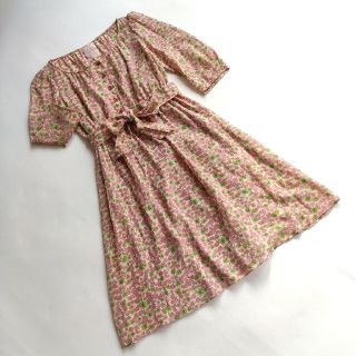 シビラ(Sybilla)の美品　Sybilla　シビラ　コットンシルク　花柄ワンピース(ひざ丈ワンピース)