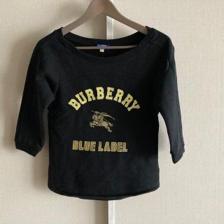 バーバリーブルーレーベル(BURBERRY BLUE LABEL)のバーバリーブルーレーベル★スウェットトップス★ブラック★サイズ38(トレーナー/スウェット)