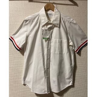 トムブラウン Tシャツ 半袖 クルーネック トリコロール XL グレー 赤 紺48cm着丈