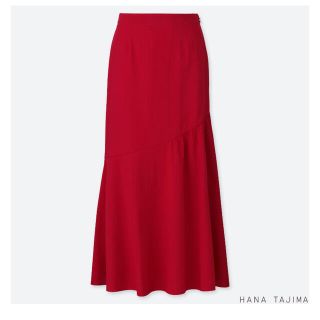 ユニクロ(UNIQLO)のHANATAJIMA★シアサッカーフレアマーメイドスカート★ハナタジマ(ロングスカート)