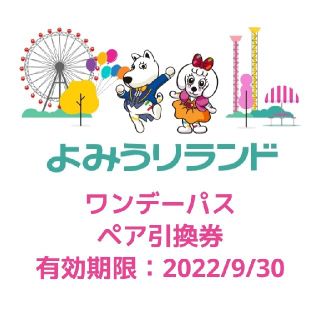 よみうりランド ワンデーパス ペア 2枚 フリーパス 引換券 クーポンの