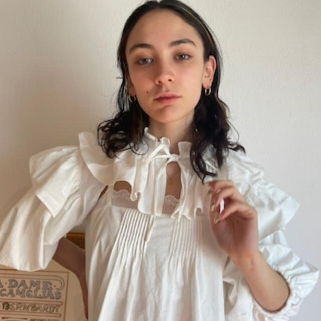 【papier】holder blouse whiteつけ襟