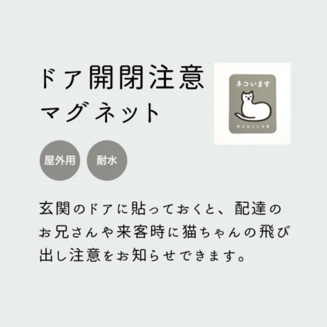 【2枚セット】「ネコいます」飛び出しに注意　マグネット その他のペット用品(猫)の商品写真