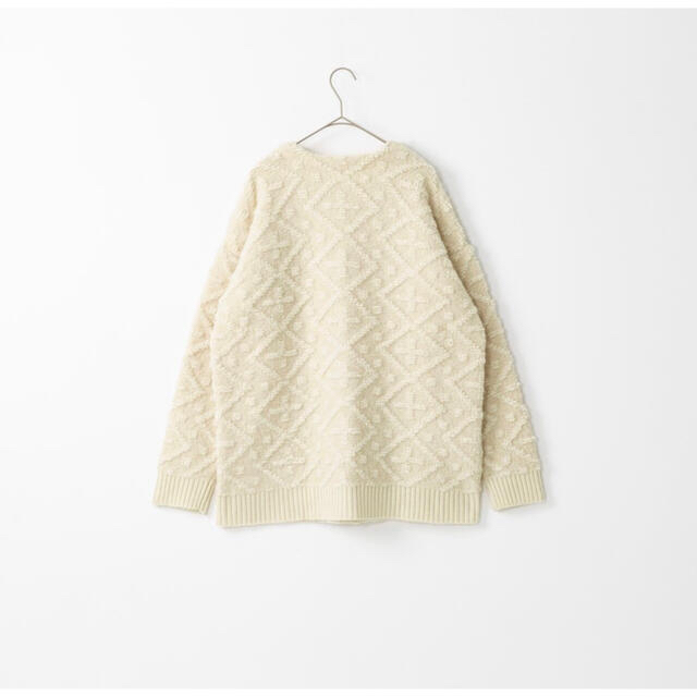 【TGOR】Roop jacquard glove cardigan IVORY レディースのトップス(カーディガン)の商品写真