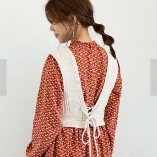 ショコラフィネローブ(chocol raffine robe)のchocol raffine robe ビスチェ風ニットベスト フリーサイズ(ベスト/ジレ)