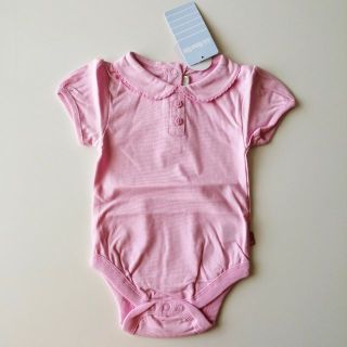 プチバトー(PETIT BATEAU)の新品 JoJo Maman Bebe 半袖丸えりのロンパース　6-12M(ロンパース)