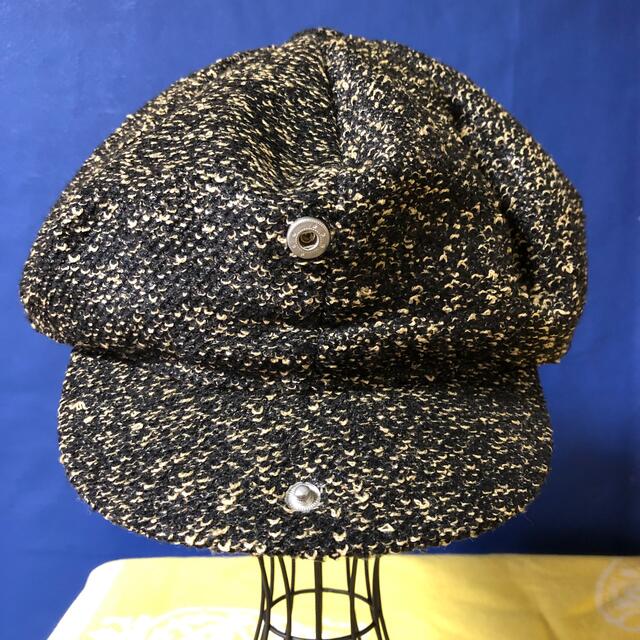 2WAY★キャスケット(ブラック×ベージュ) ★56cm レディースの帽子(キャスケット)の商品写真