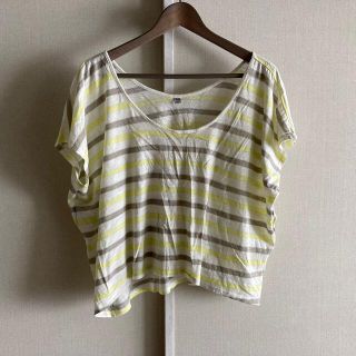 ユニクロ(UNIQLO)の★5点2222円～★  ユニクロ★ボーダー柄ゆるTシャツ★オーバーサイズ(カットソー(半袖/袖なし))