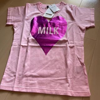 ミルク(MILK)のMILK ハート箔プリント 限定Tシャツ ピンク 中川翔子 しょこたん(Tシャツ(半袖/袖なし))