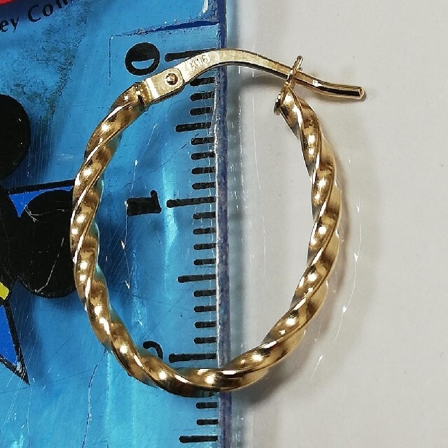 特別価格】K18 18金 18k YG フープピアス《楕円形&ひねりタイプ》 特別価格】K18 18金 18k YG フープピアス《楕円形&ひねりタイプ》