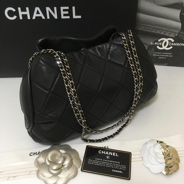 美品♡シャネル CHANEL マトラッセ シルバーチェーンショルダーバッグ
