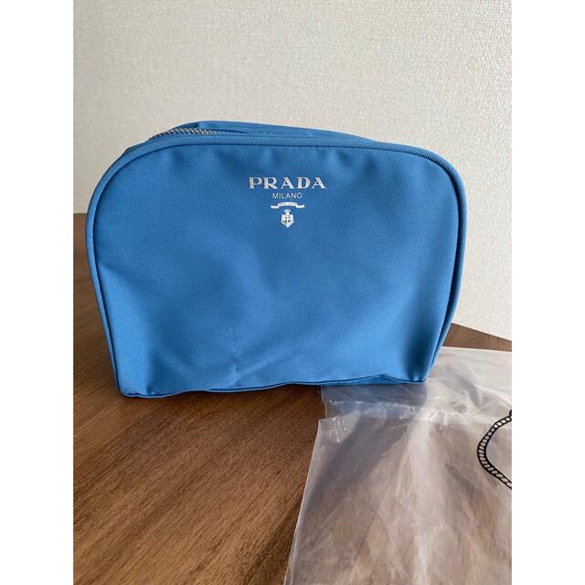 新品未使用　PRADA プラダ　ノベルティポーチ　ブルー