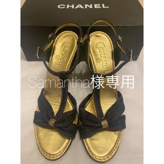 シャネル(CHANEL)のCHANEL サンダル　デニム　正規品　サイズ36.5C(サンダル)