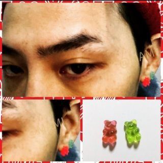 ♥HARIBO くまさんピアス💚BIGBANG G-DRAGON ジヨン