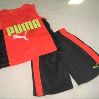 プーマ(PUMA)のUSA購入　4歳100　プーマ　涼しい　ドライメッシュ　タンク＋パンツセット　(Tシャツ/カットソー)