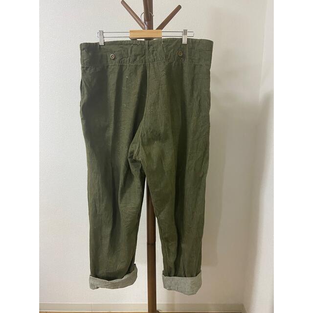 【イギリス軍】バトルドレス　グリーンデニムパンツ　1950s