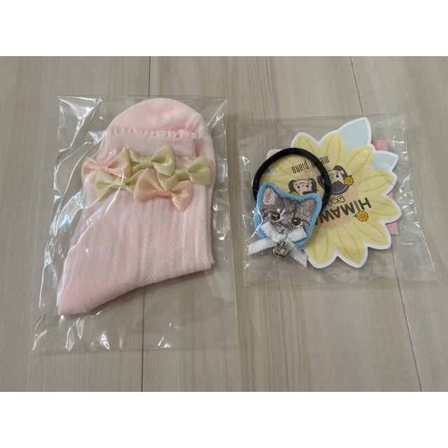 【新品未使用】メゾピアノ ワンピース アイス柄110 ソックス ヘアゴム