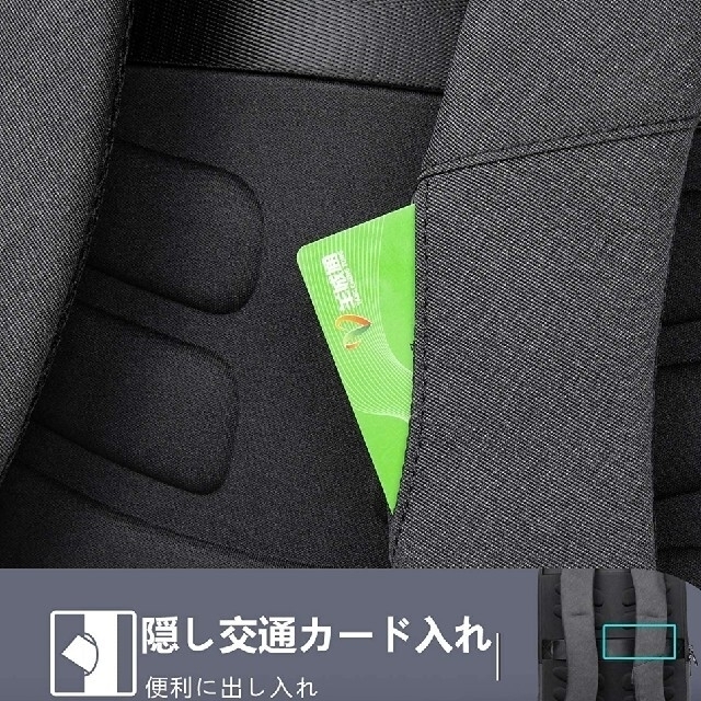 ☆上品☆A4対応ビジネスリュック　USBポート付、薄型軽量、撥水防汚、男女兼用 レディースのバッグ(リュック/バックパック)の商品写真