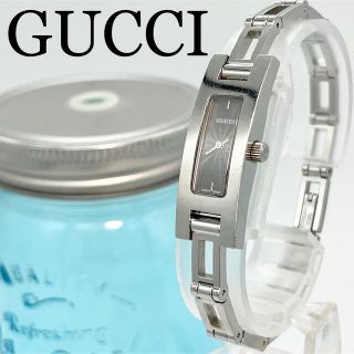 グッチ(Gucci)の395 GUCCI グッチ時計　レディース腕時計　ハングル　ブレスレット　グレー(腕時計)