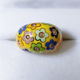 PonteVecchio - ポンテヴェキオ ダイヤモンド×エナメル フラワー