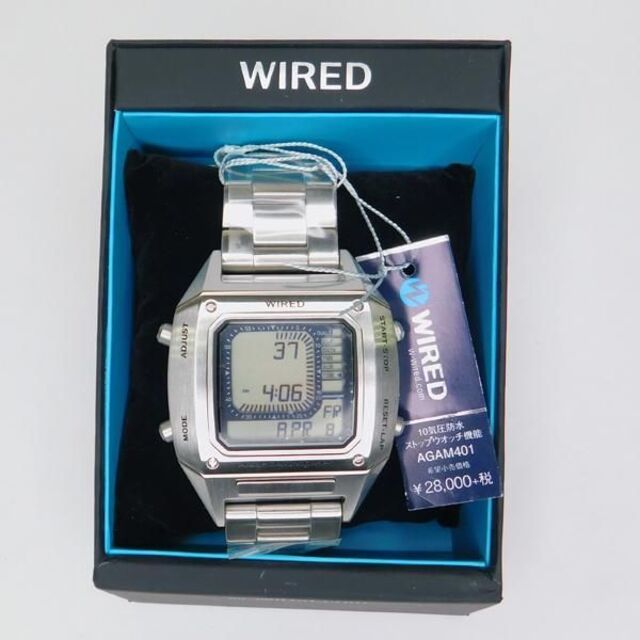 WIRED(ワイアード)の新品 AGAM401 セイコー ワイアード SOLIDITY シルバー メンズの時計(腕時計(デジタル))の商品写真