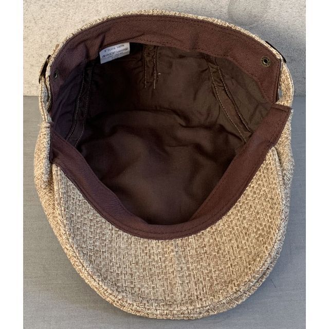 送料込 新品 大きいサイズ リネン風 ジュート ハンチング 春夏 シンプル E メンズの帽子(ハンチング/ベレー帽)の商品写真