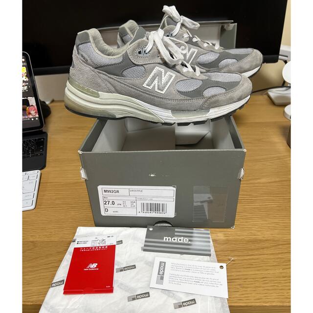 New Balance - M992GR 27cm 美品の通販 by Nshop|ニューバランスなら