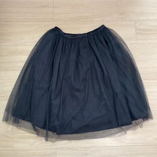 ダブルクローゼット(w closet)のw closet 紺チュールスカート(ひざ丈スカート)