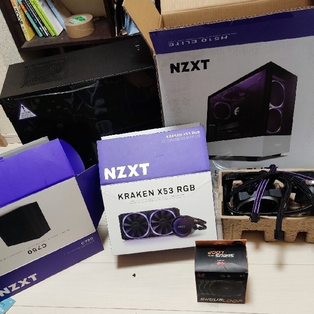 NZXT H510 Flow Black PC電源750 X53 KRAKENスマホ/家電/カメラ