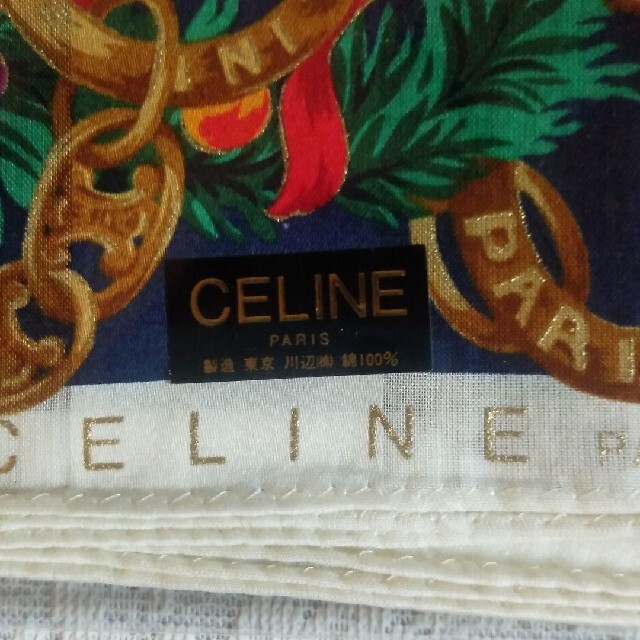 celine(セリーヌ)の[新品] CELINE ハンカチ　ネイビー レディースのファッション小物(ハンカチ)の商品写真