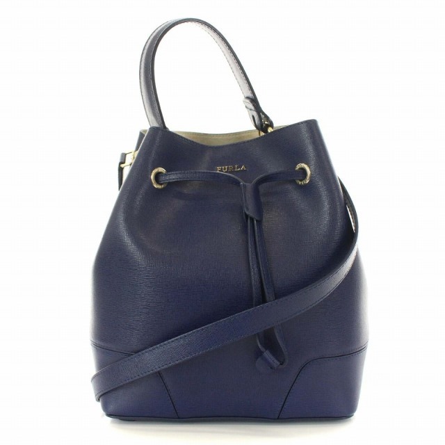 FURLA - フルラ コスタンザ ハンドバッグ ショルダーバッグ 2way レザー 紺