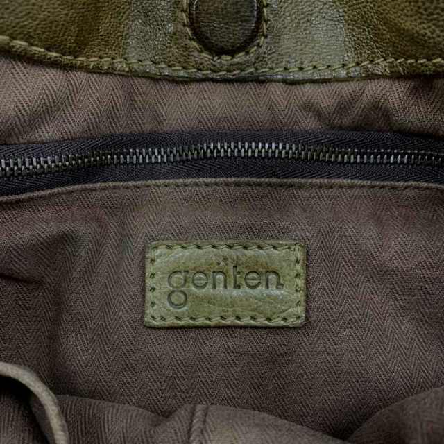 genten(ゲンテン)のゲンテン トートバッグ ハンドバッグ ショルダーバッグ レザー 茶色 ベージュ レディースのバッグ(トートバッグ)の商品写真