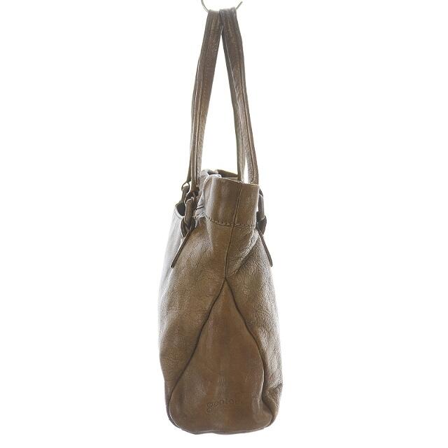 genten(ゲンテン)のゲンテン トートバッグ ハンドバッグ ショルダーバッグ レザー 茶色 ベージュ レディースのバッグ(トートバッグ)の商品写真